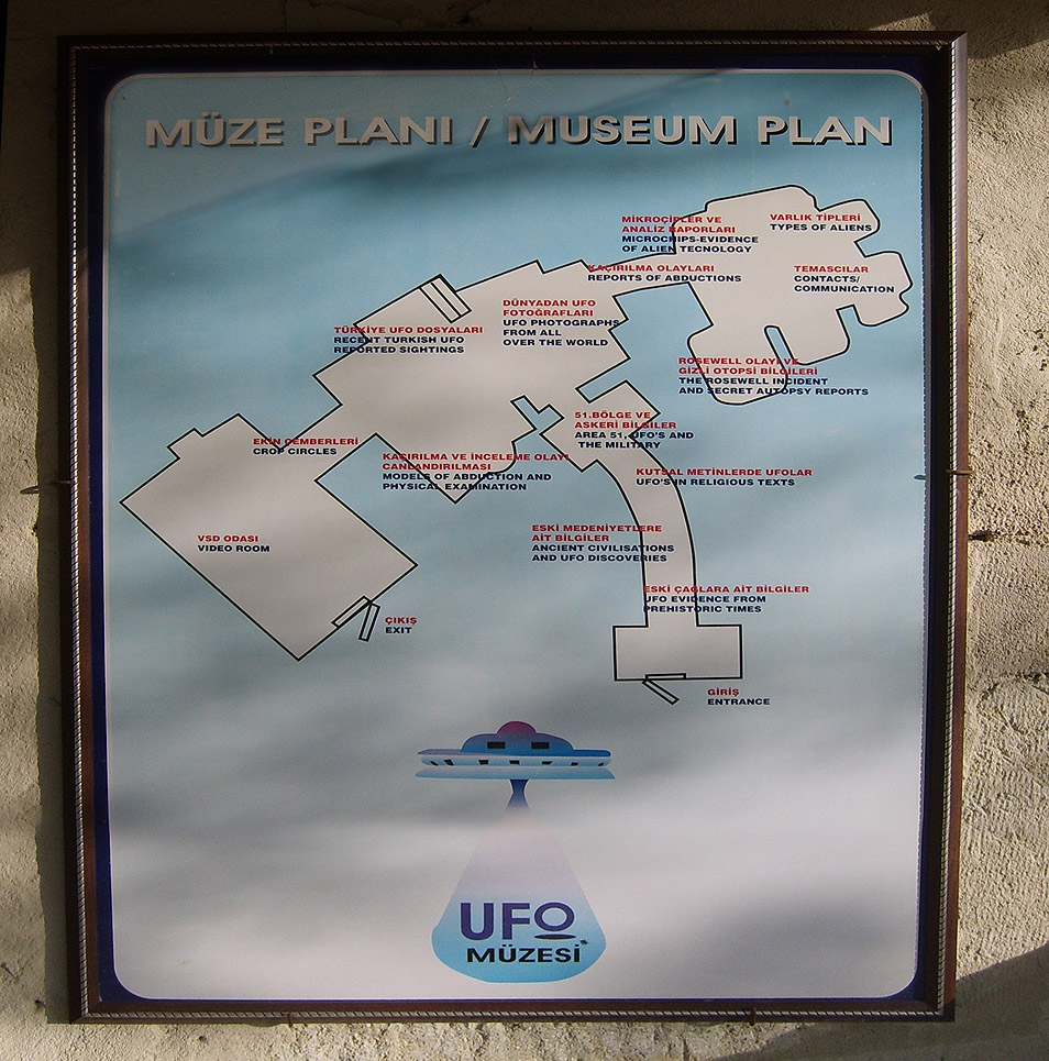 Kapadokya Göreme Ufo müzesi yerleşim planı